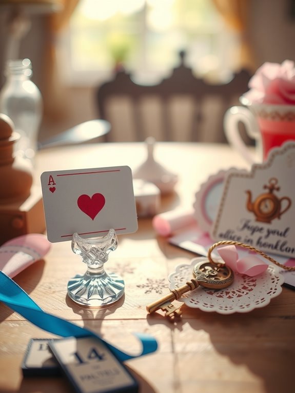 10 DIY Alice in Wonderland Decorations You Can Do Yourself at Home 2 hollow card key charms