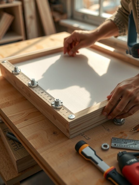 install offset clips securely square