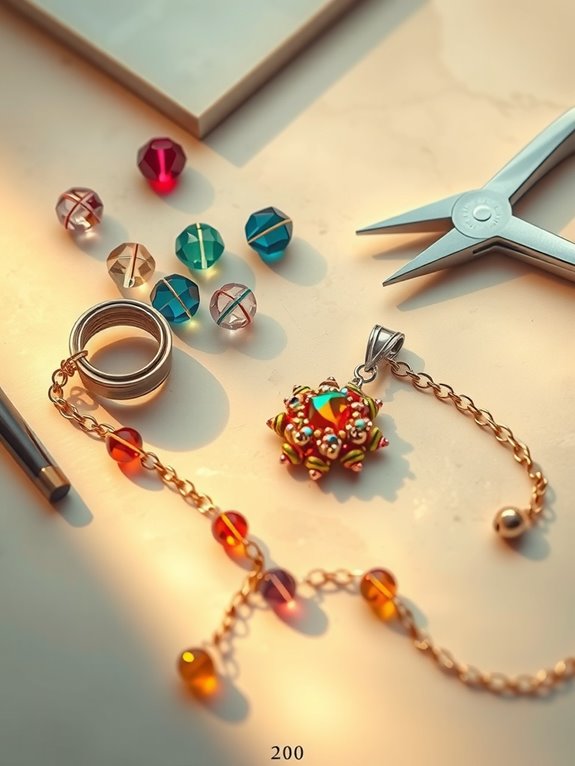 leftover beads into wearable jewelry