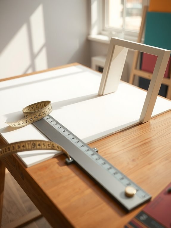 measure painted area frame dimensions precisely