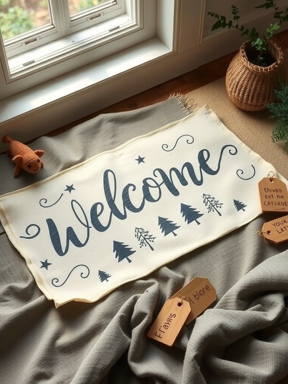 10 DIY Where the Wild Things Are Decorations You Can Make at Home 4 muslin welcome sign wild rumpus