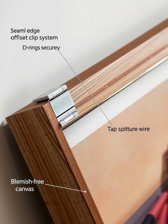 offset clips d rings picture wire