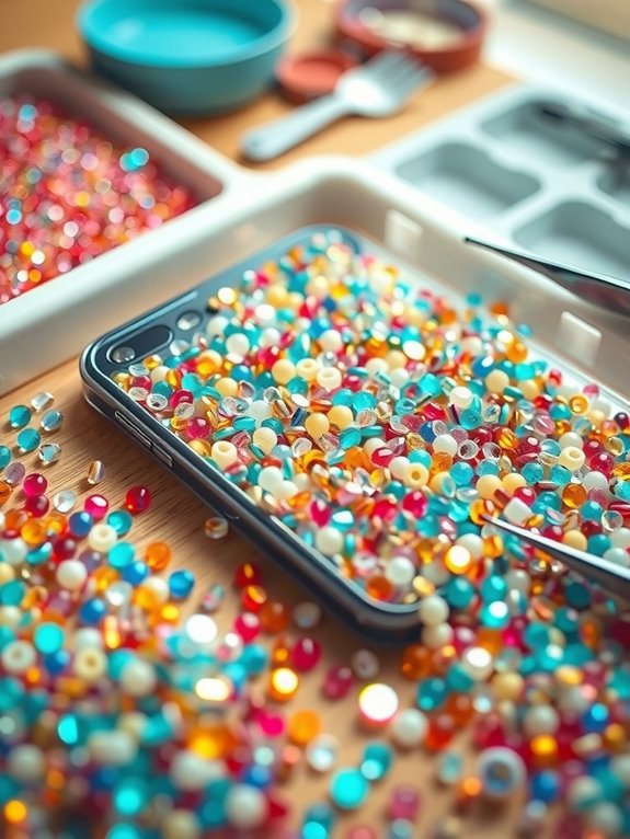 personalize phone case with beads