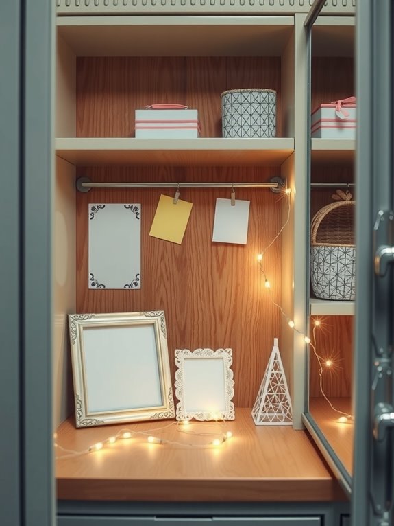 personalized locker with decor