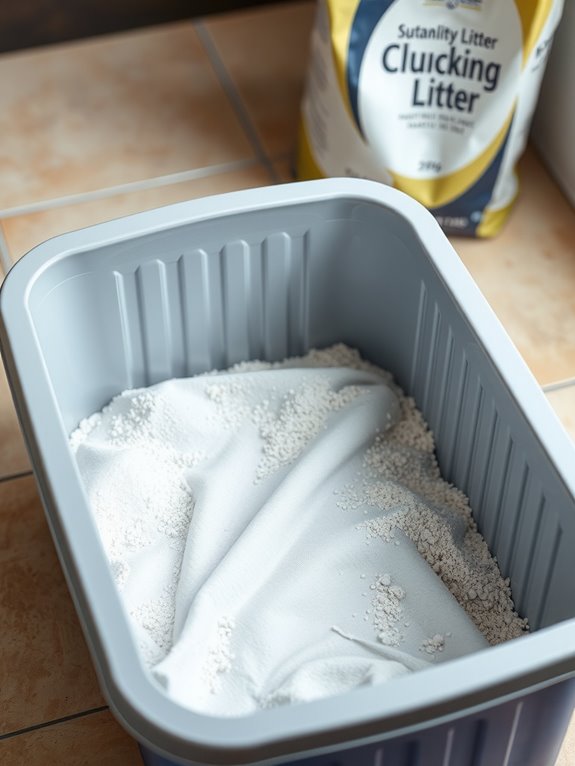 potty pad liner stabilizes litter setup
