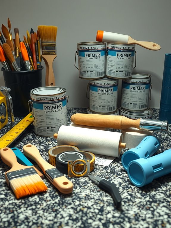 quality painting brushes rollers primers drop cloths