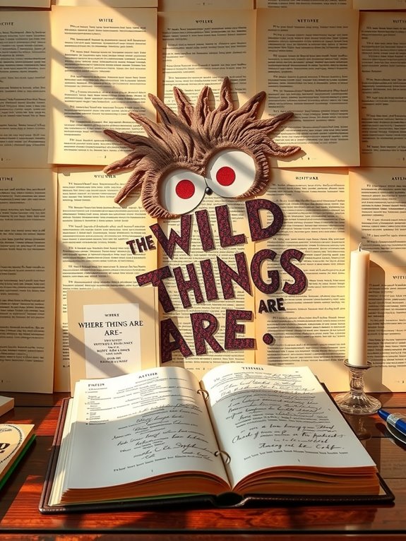 10 DIY Where the Wild Things Are Decorations You Can Make at Home 7 scanned book pages wall