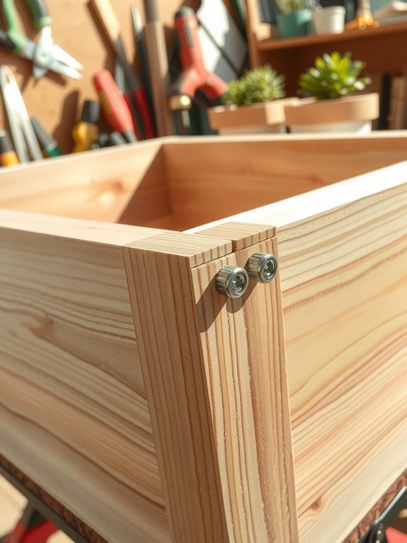 square the frame reinforce corners